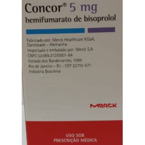Concor - Hemifumarato de Bisoprolol 5mg